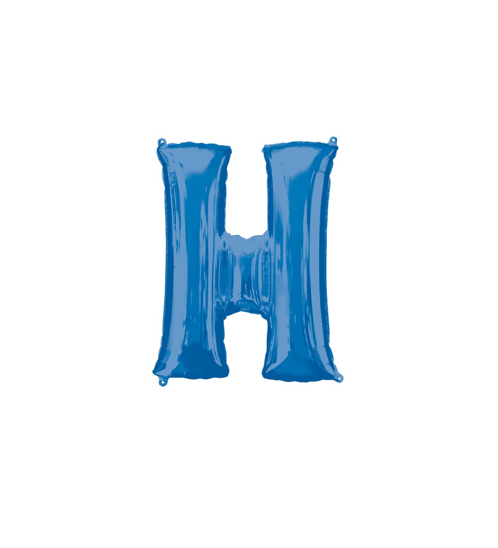 Fóliový balónik "H", modrý