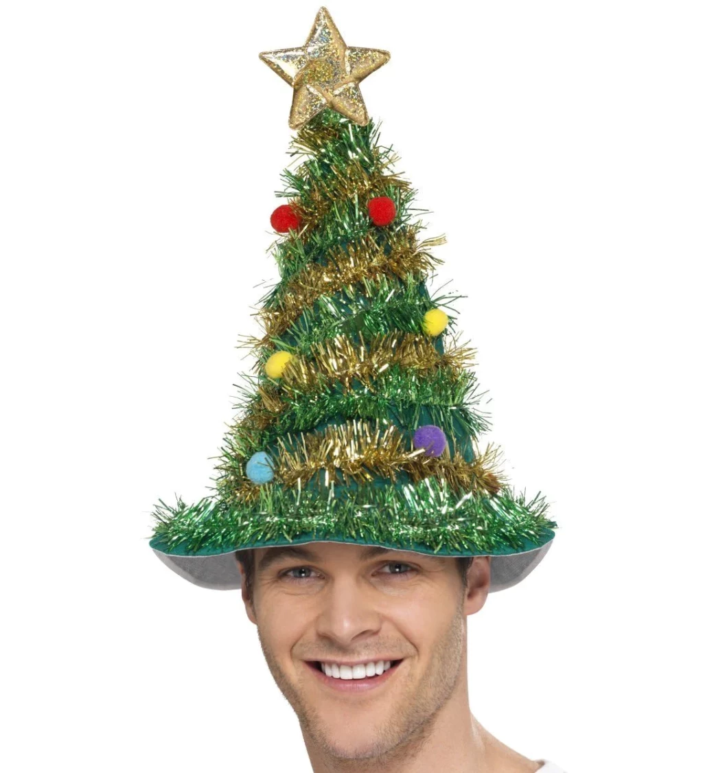 Klobúk Vianočný stromček