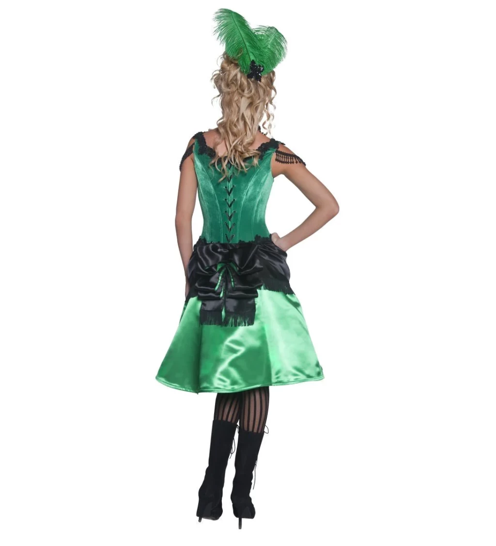 Kostým Kankánová tanečnica zelená