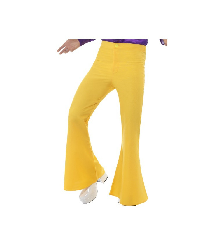 Pánske nohavice zvonové - žlté