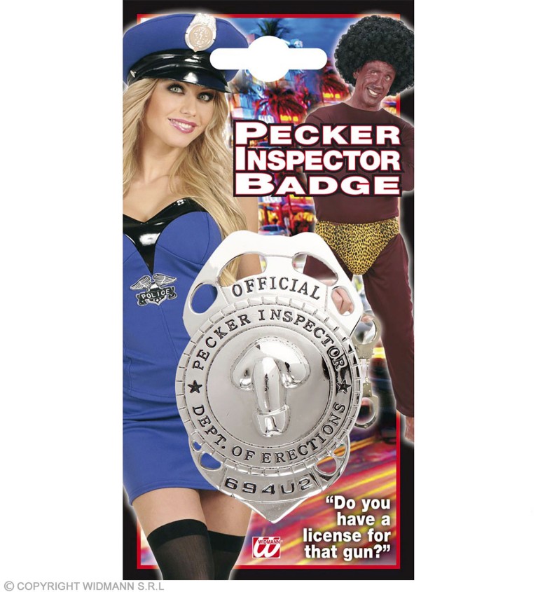 Policajný odznak - motív penisu