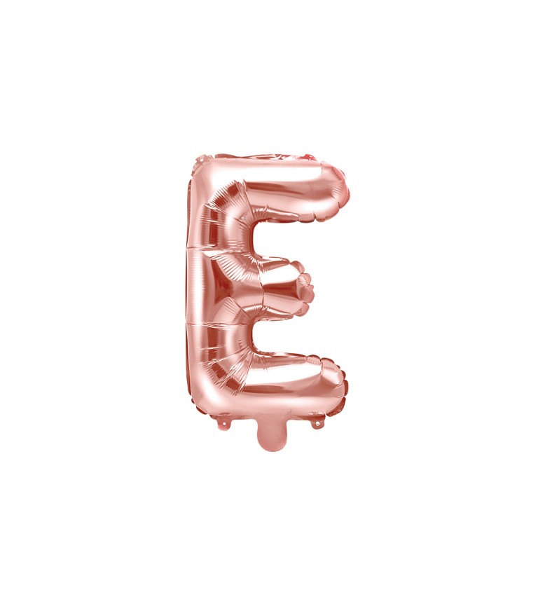 Fóliový balónik E - ružové zlato