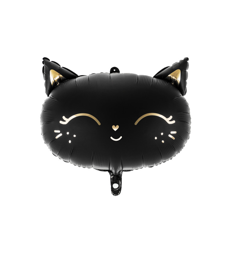 Fóliový balón s čiernou mačkou