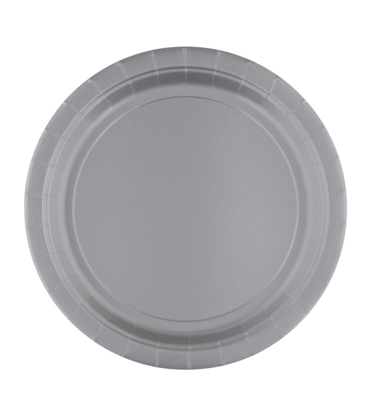 Papierové taniere sivé