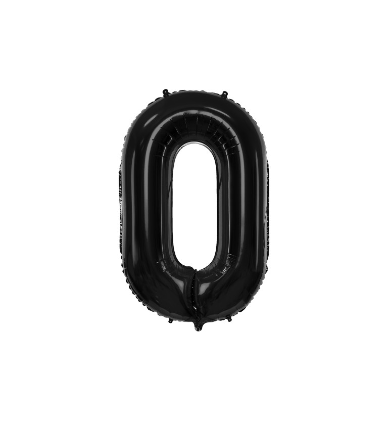 Fóliový balónik 0 - čierna