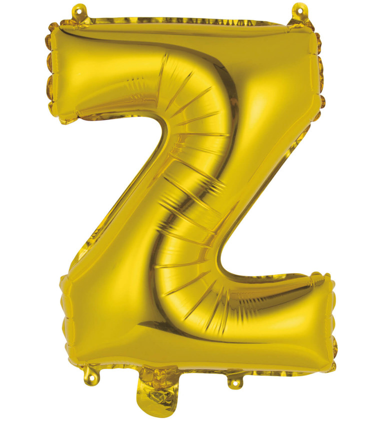 Fóliový balónik "Z" - mini zlatý