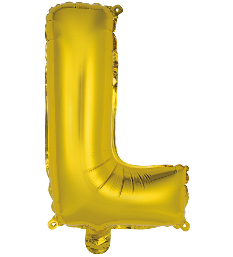 Fóliový balónik "L" - mini zlatý