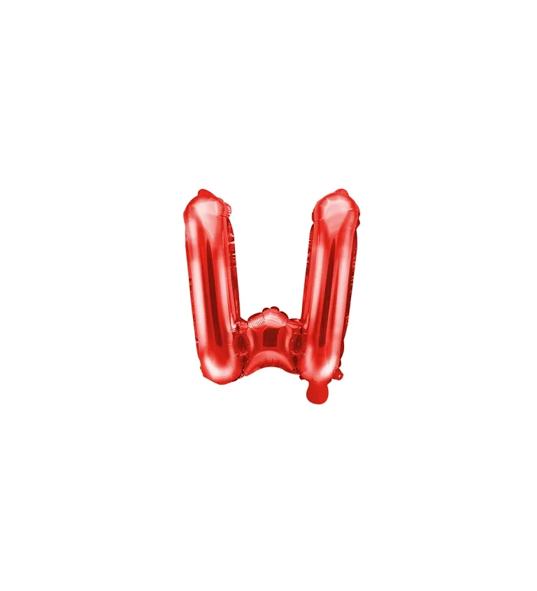 Fóliový balónik W - červený