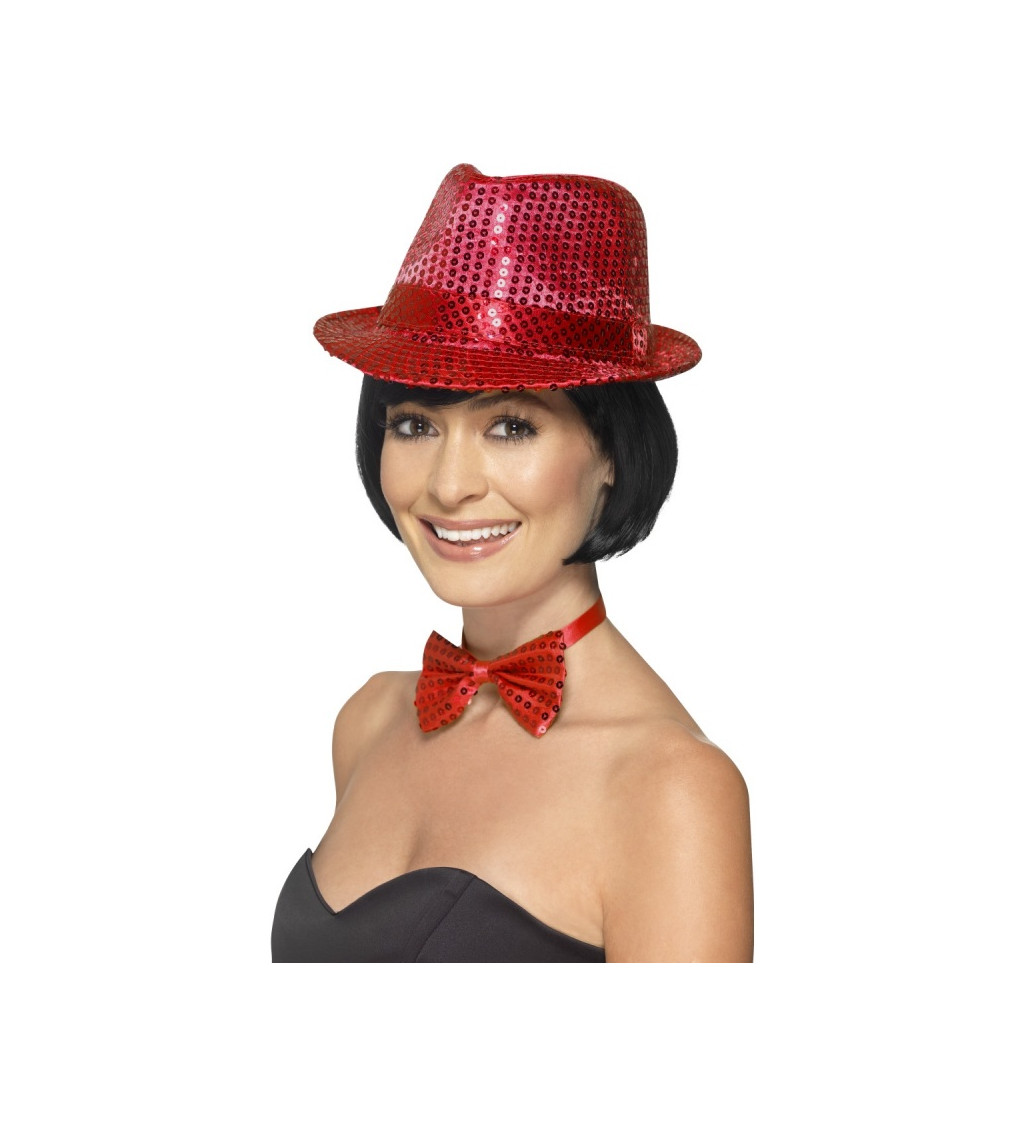 Disco klobúčik - červený