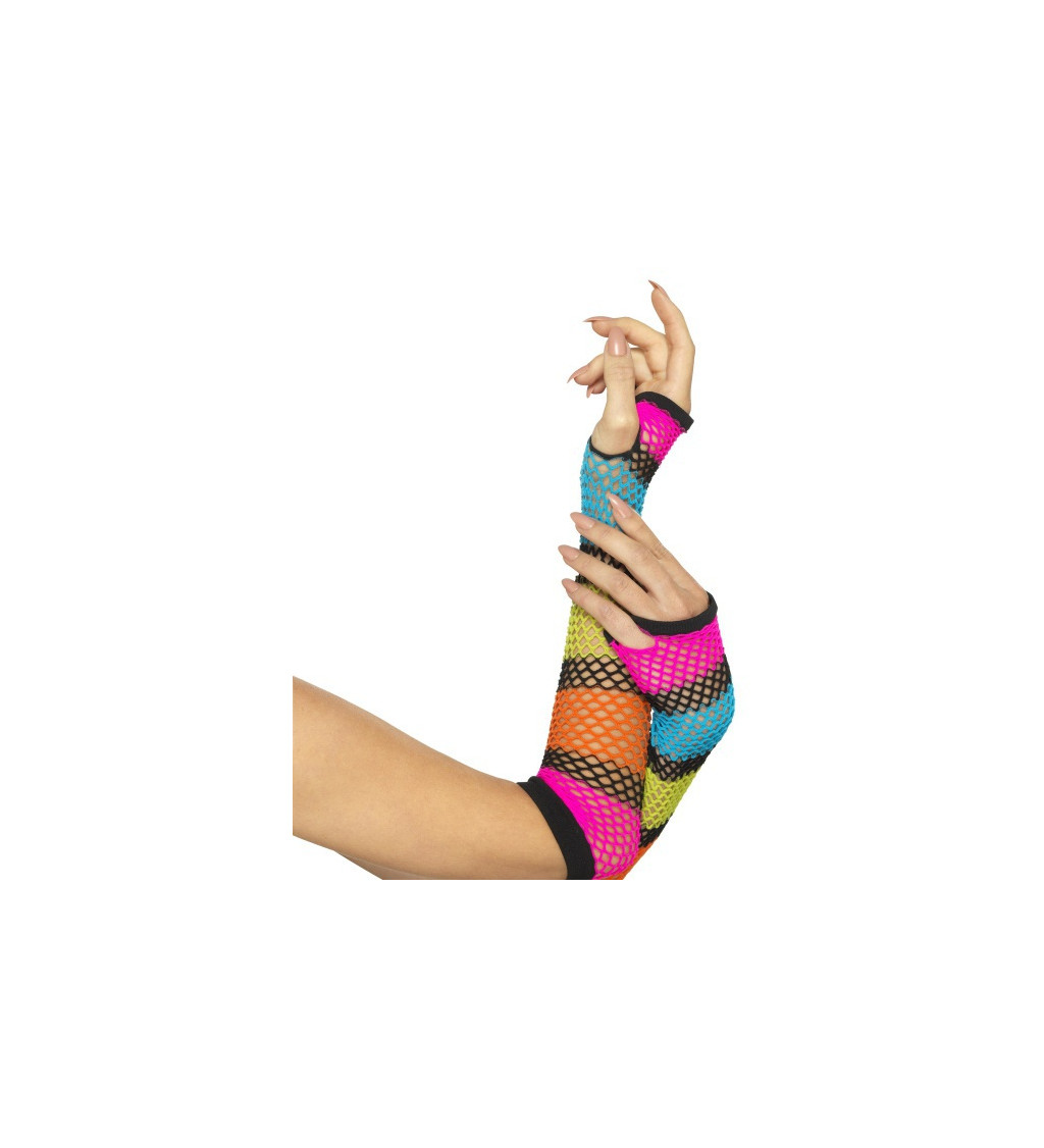 Rukavice sieťované - multicolor II