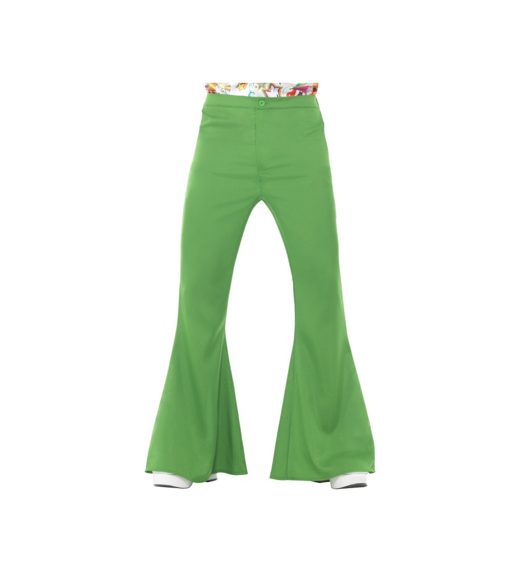 Pánske nohavice zvonové - zelené