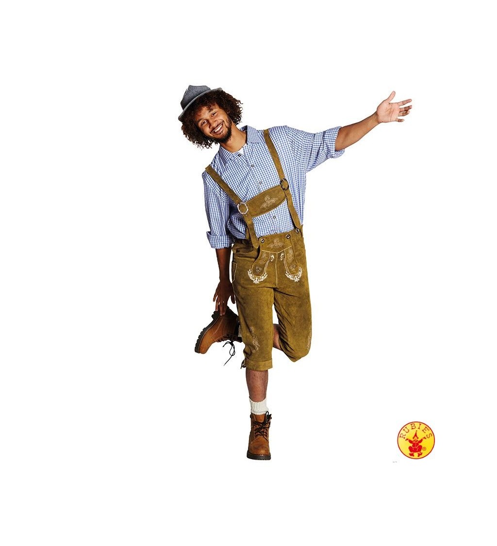 Bavorské kožené nohavice - svetlohnedé