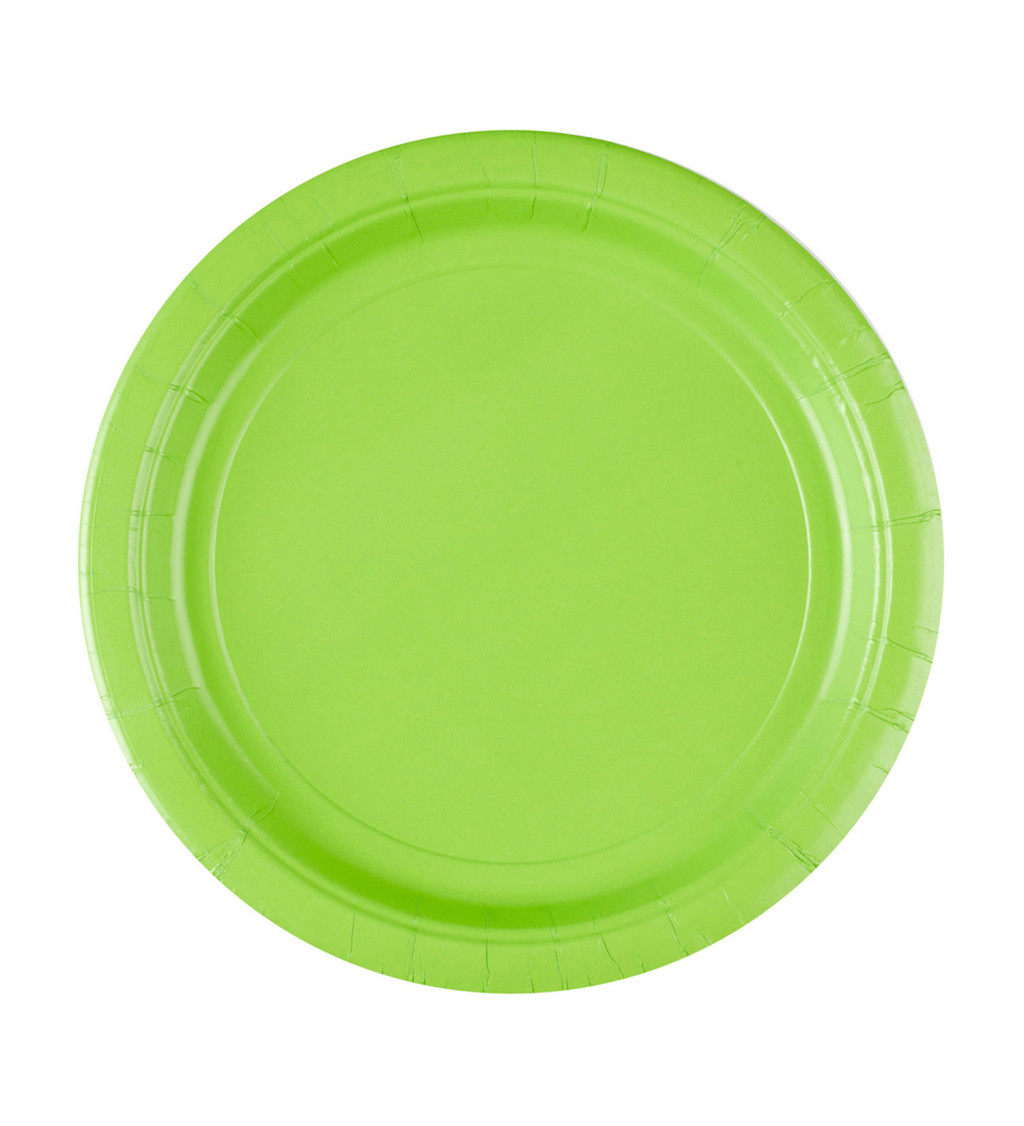 Papierové taniere svetlo zelené
