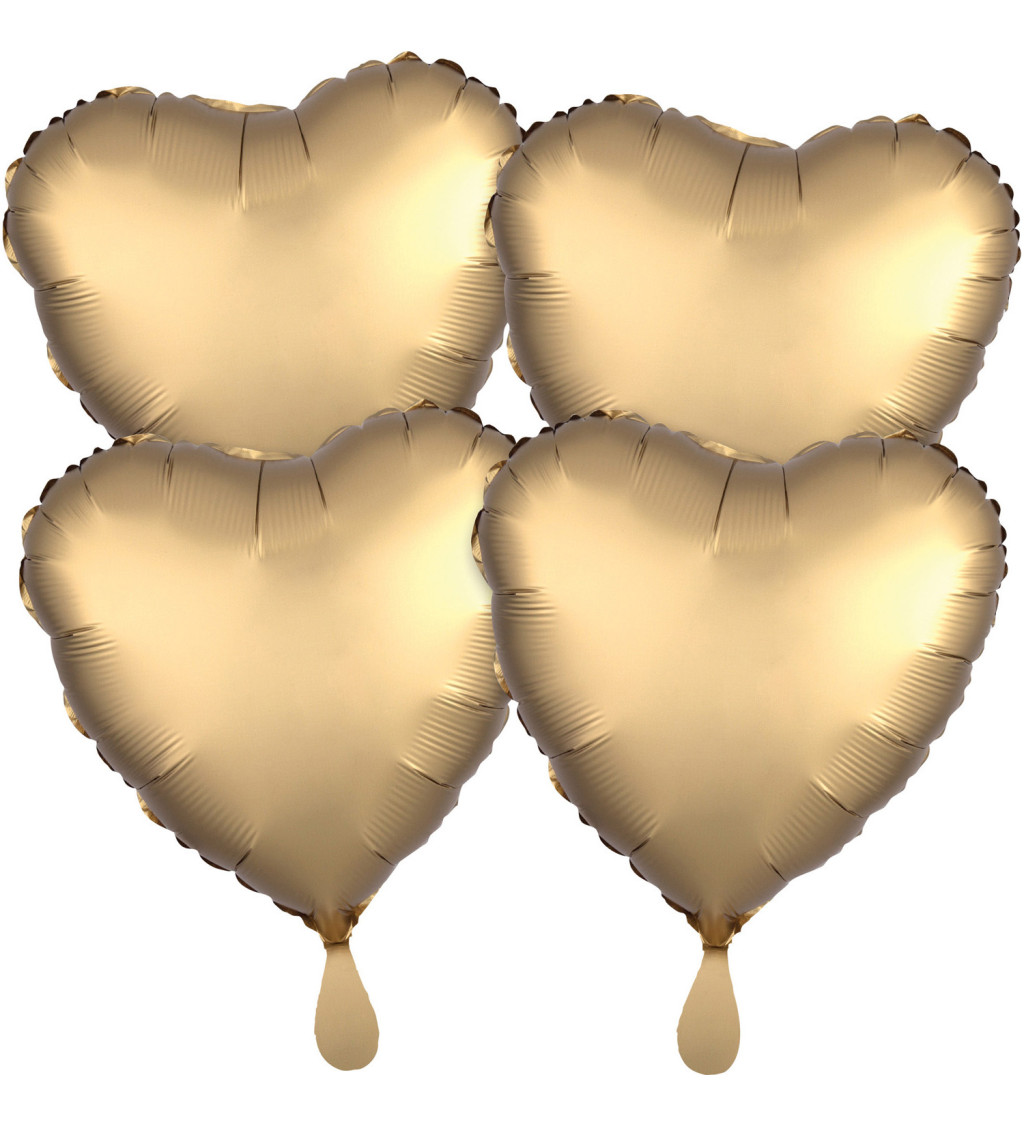 Sada balónikov Zlaté srdcia