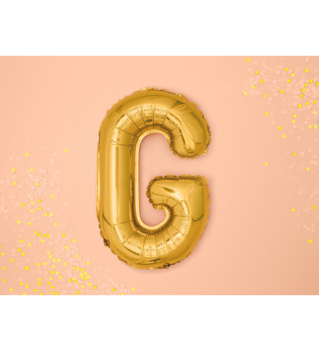 Fóliový balónik G - zlatý