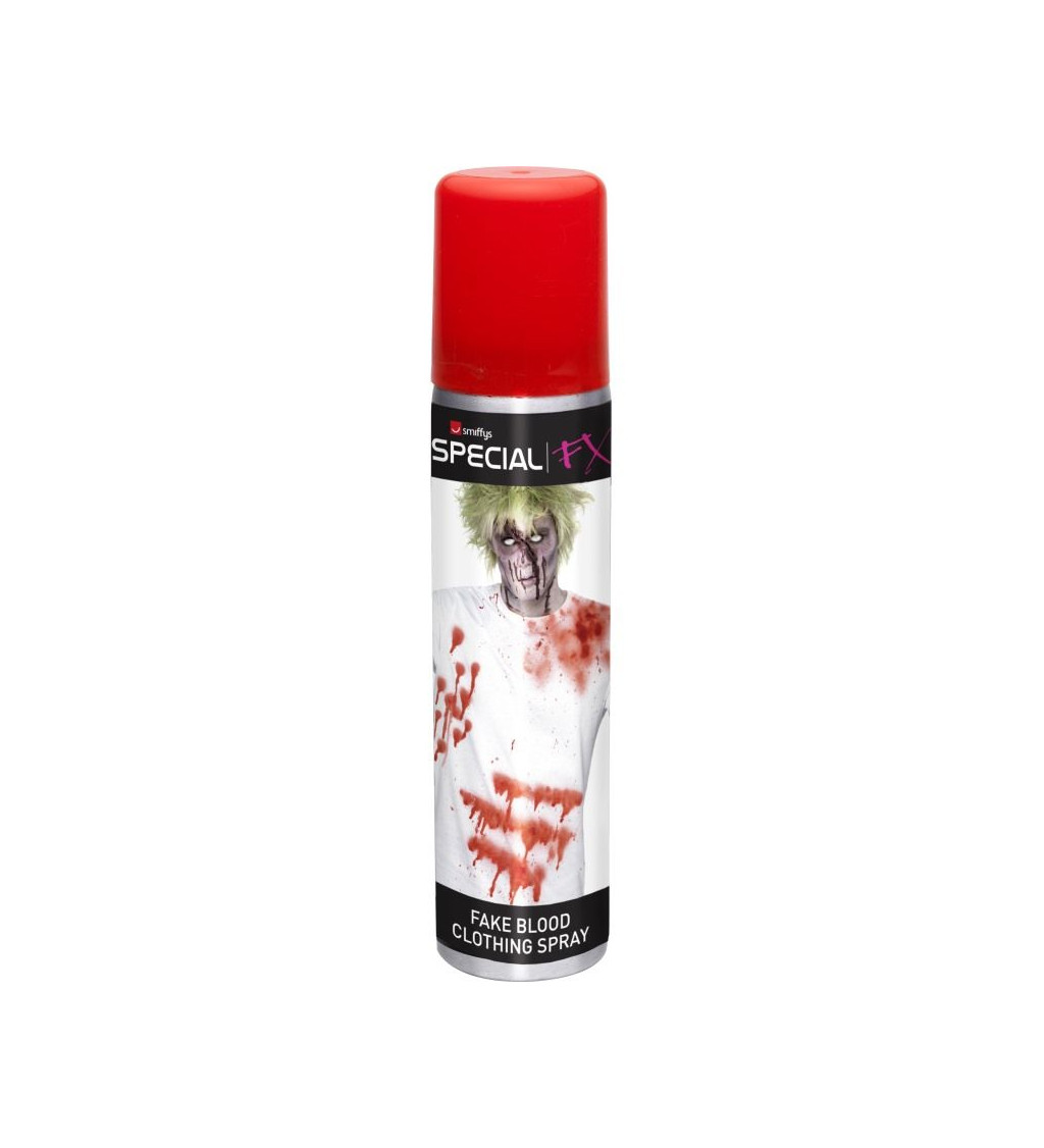 Imitácia krvi na šaty v spreji