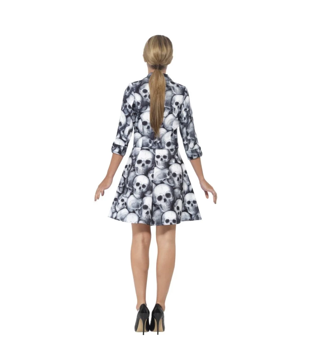 Dámsky kostým - Šaty s lebkami