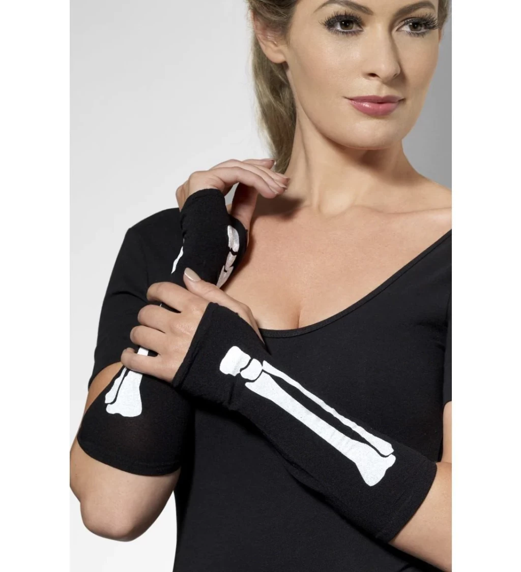 Kostené rukavice - bez prstov