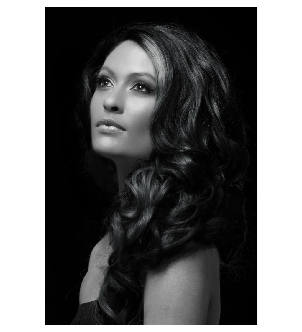 Farebný sprej na vlasy - čierna