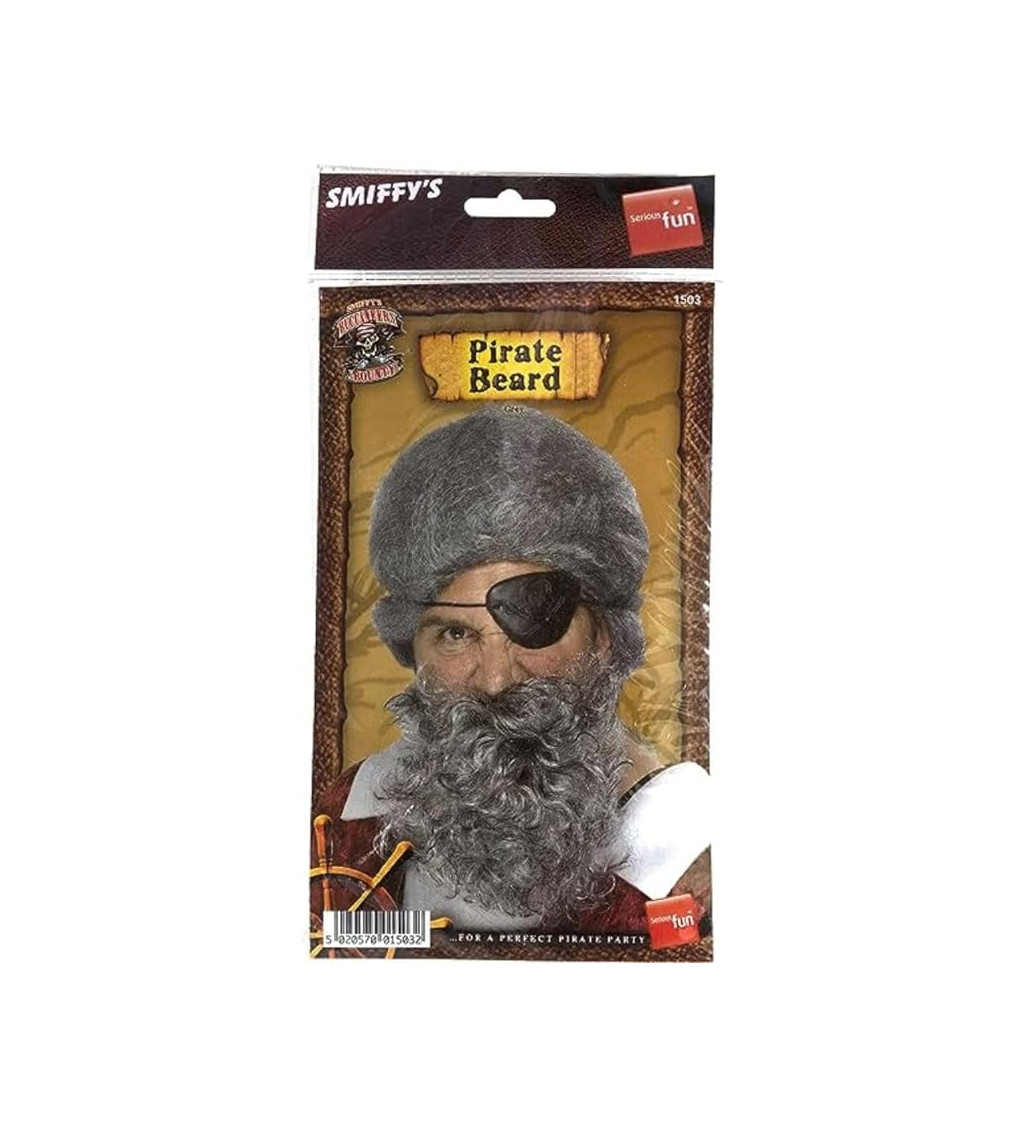 Pirátska brada - šedá