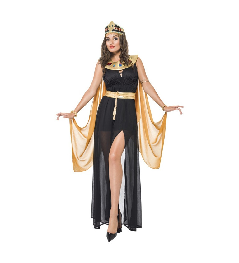 Kostým Kleopatra čierna - deluxe