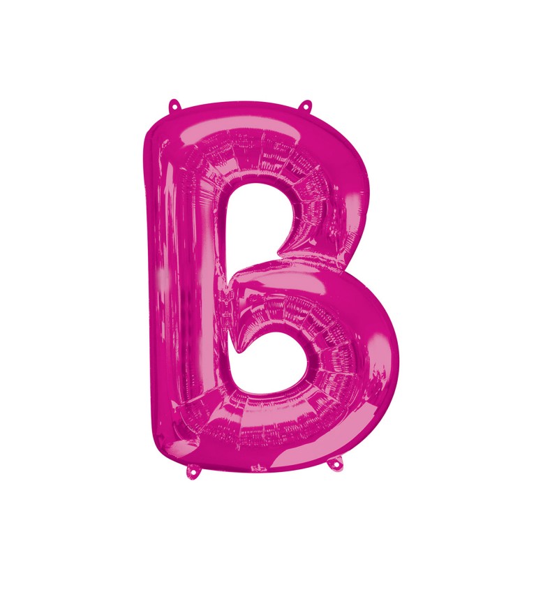 Fóliový balónik "B", ružový