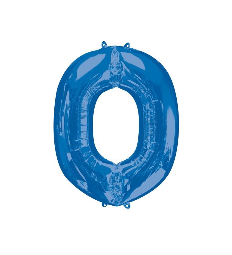 Fóliový balónik "O", modrý