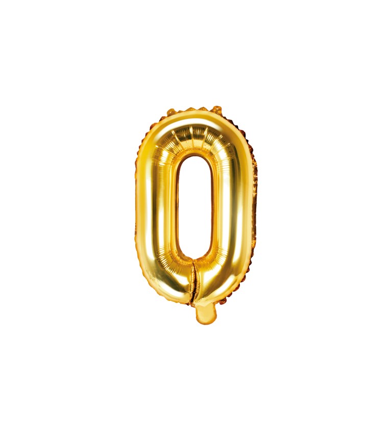 Fóliový balónik O - zlatý