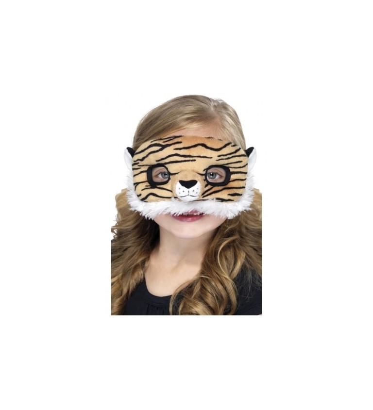 Detská plyšová maska na oči - tiger