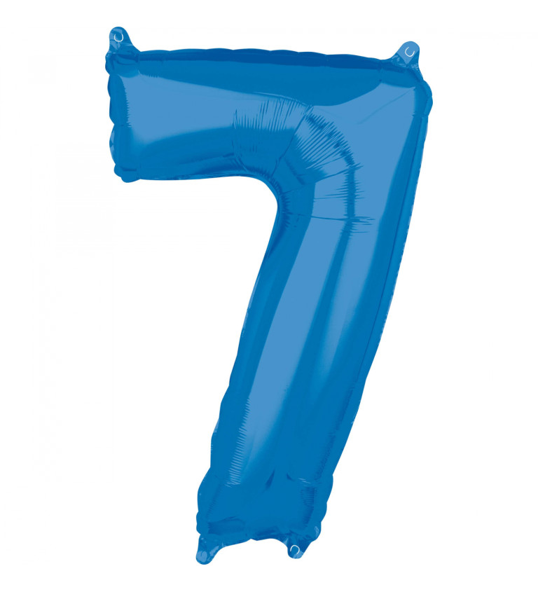 Fóliový balón "7" - Modrý