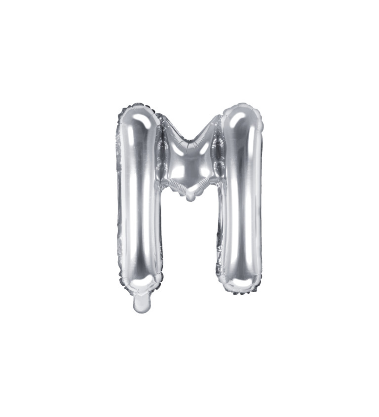 Fóliový balónik M - strieborný