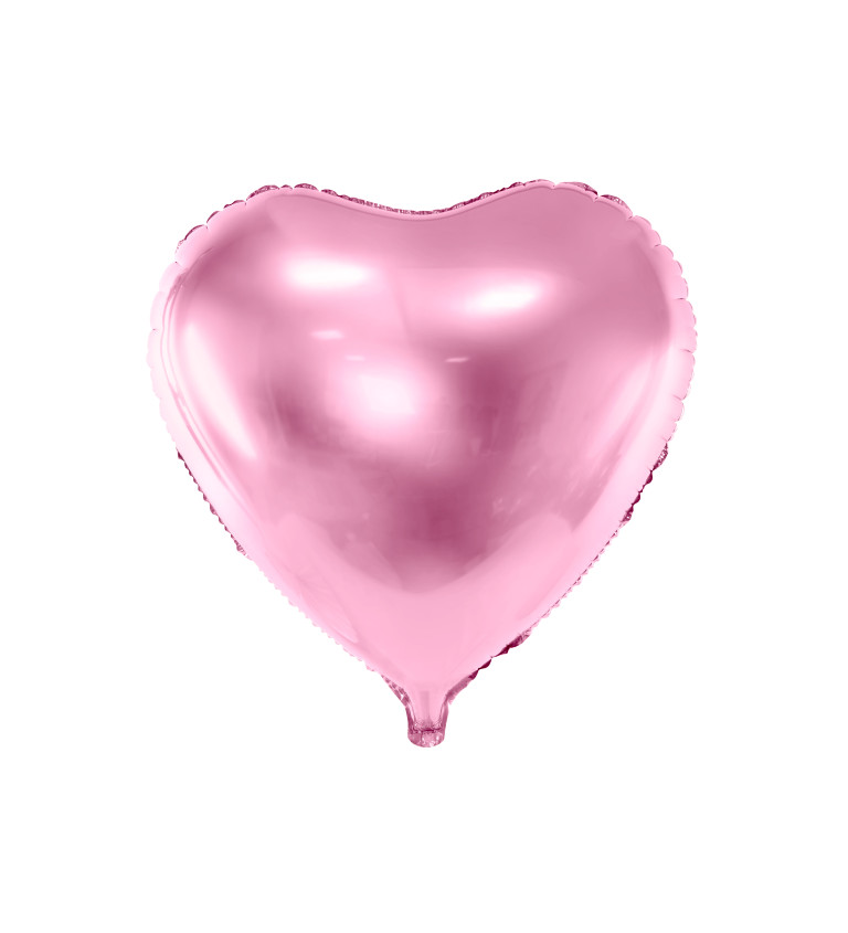 Fóliový balónik srdce - ružový